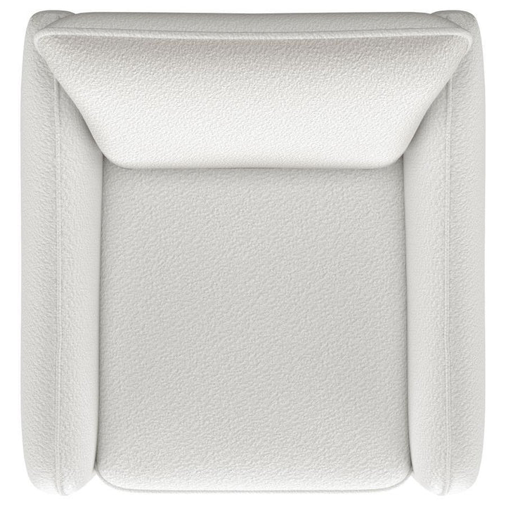 Madia - Upholstered Sloped Arm Swivel Glider Chair - Vanilla Swivel Glider Chair modern furniture Contempo Furniture