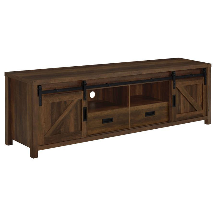 Madra - 2 - Door Engineered Wood TV Stand - Dark Pine TV Stand modern furniture Contempo Furniture