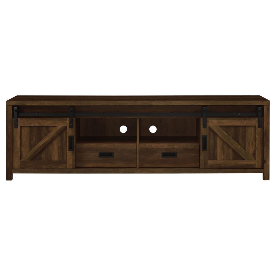 Madra - 2 - Door Engineered Wood TV Stand - Dark Pine TV Stand modern furniture Contempo Furniture