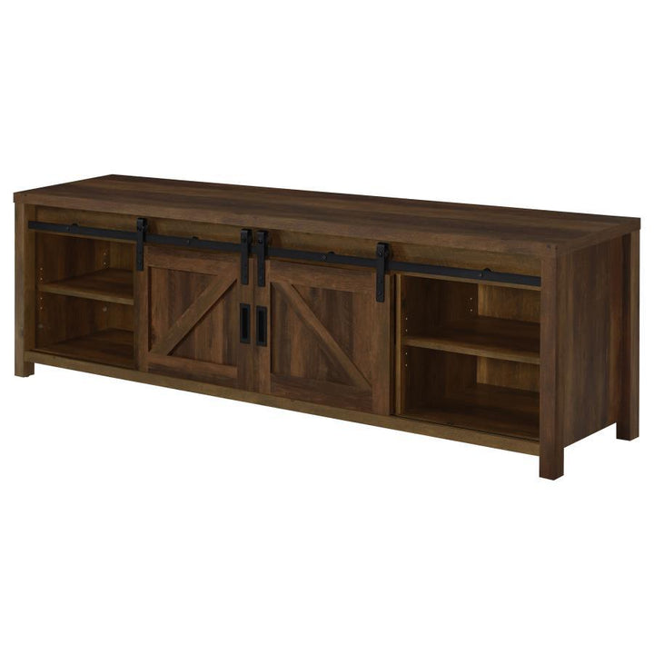 Madra - 2 - Door Engineered Wood TV Stand - Dark Pine TV Stand modern furniture Contempo Furniture