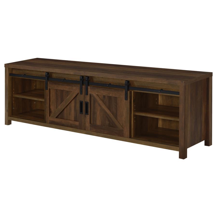 Madra - 2 - Door Engineered Wood TV Stand - Dark Pine TV Stand modern furniture Contempo Furniture