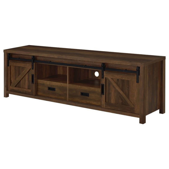 Madra - 2 - Door Engineered Wood TV Stand - Dark Pine TV Stand modern furniture Contempo Furniture