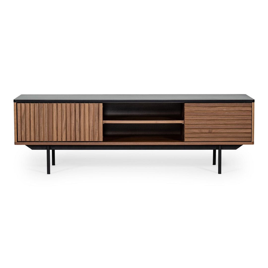 Maggie - Modern Walnut and Grey TV Stand
