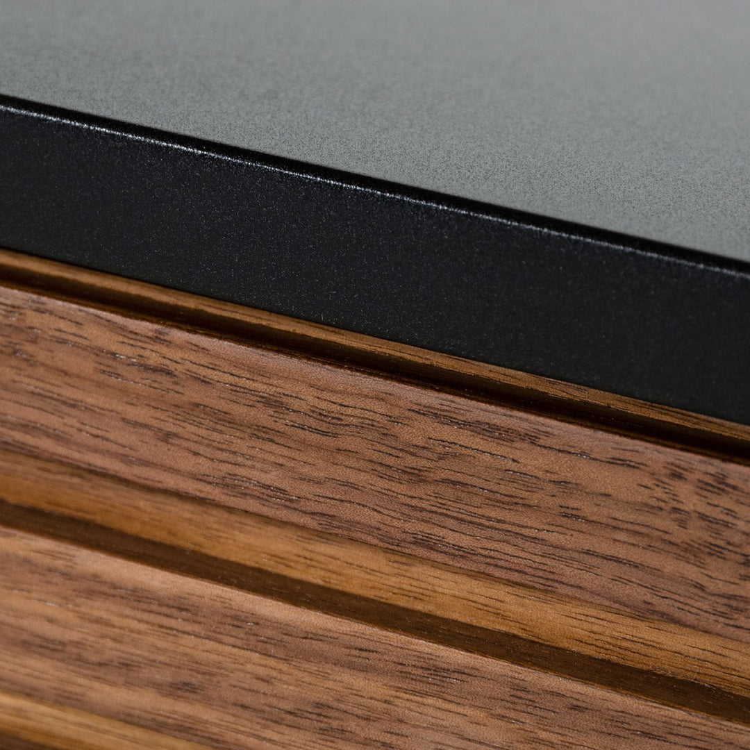 Maggie - Modern Walnut and Grey TV Stand