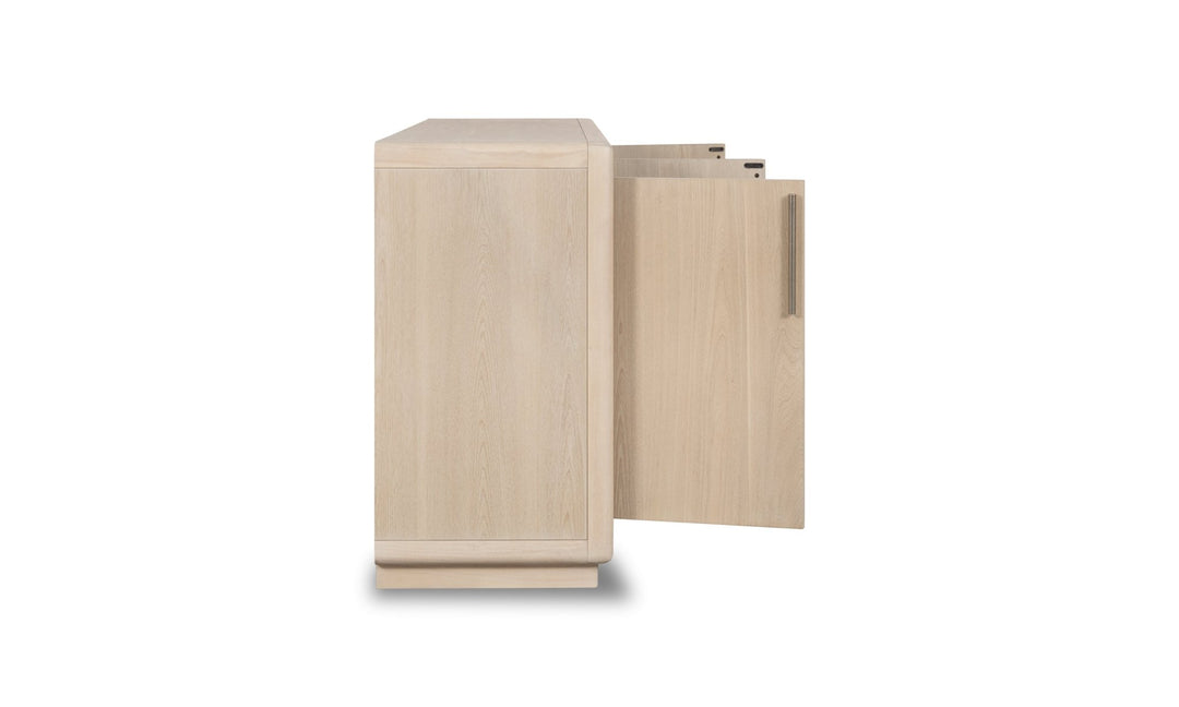 Magnolia 4 Door Wooden Sideboard in Daffodil Sideboard modern furniture Contempo Furniture