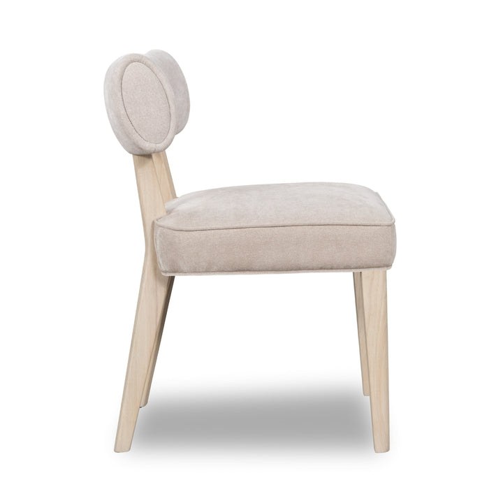 Magnolia Wood Frame Upholstered Dining Chair in Brown Sugar Chenille (Set of 2) Chair modern furniture Contempo Furniture