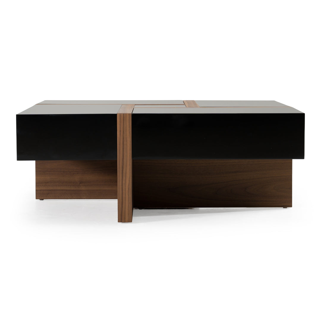 Makai Modern Black  and  Walnut Coffee Table