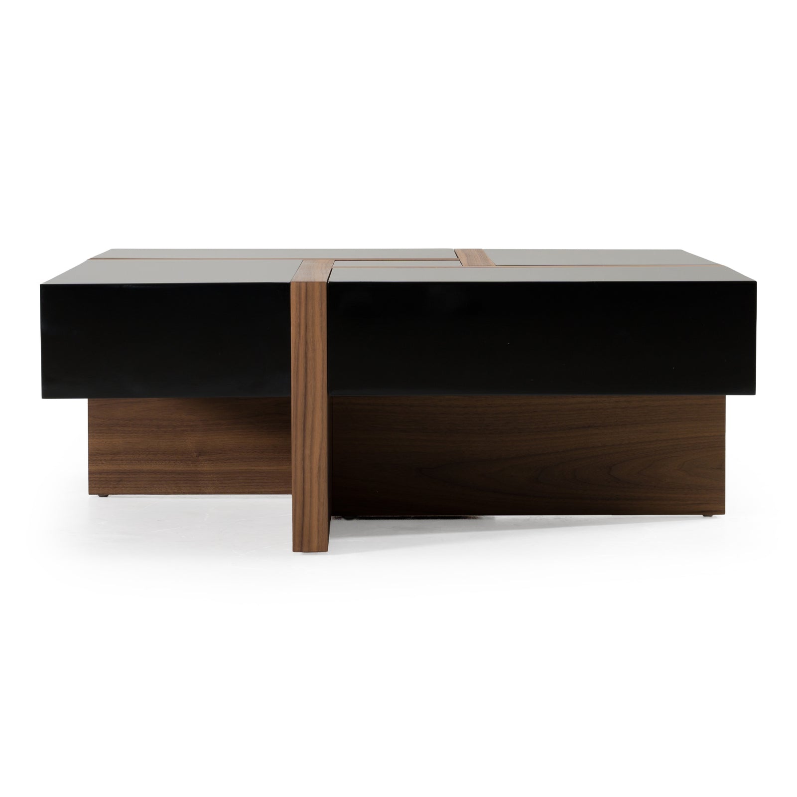 Makai Modern Black  and  Walnut Coffee Table