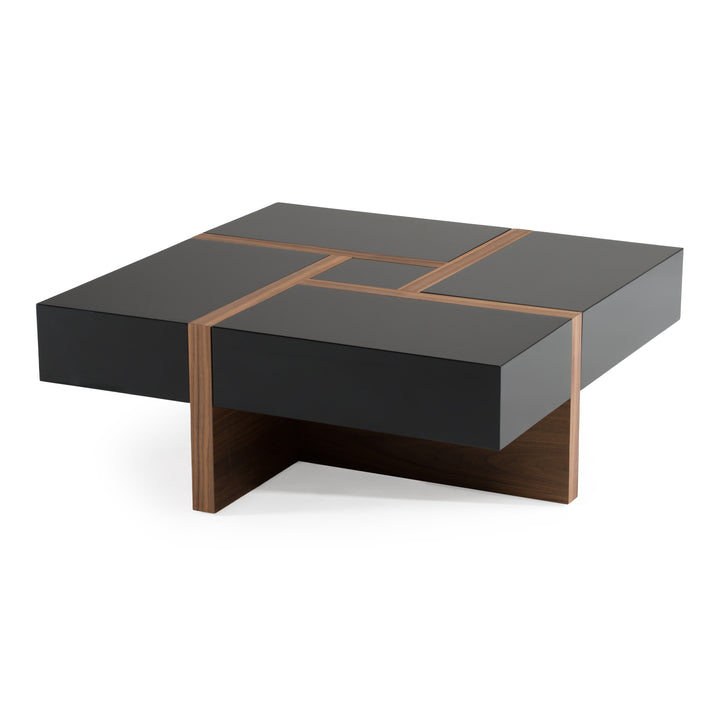 Makai Modern Black &amp; Walnut Coffee Table