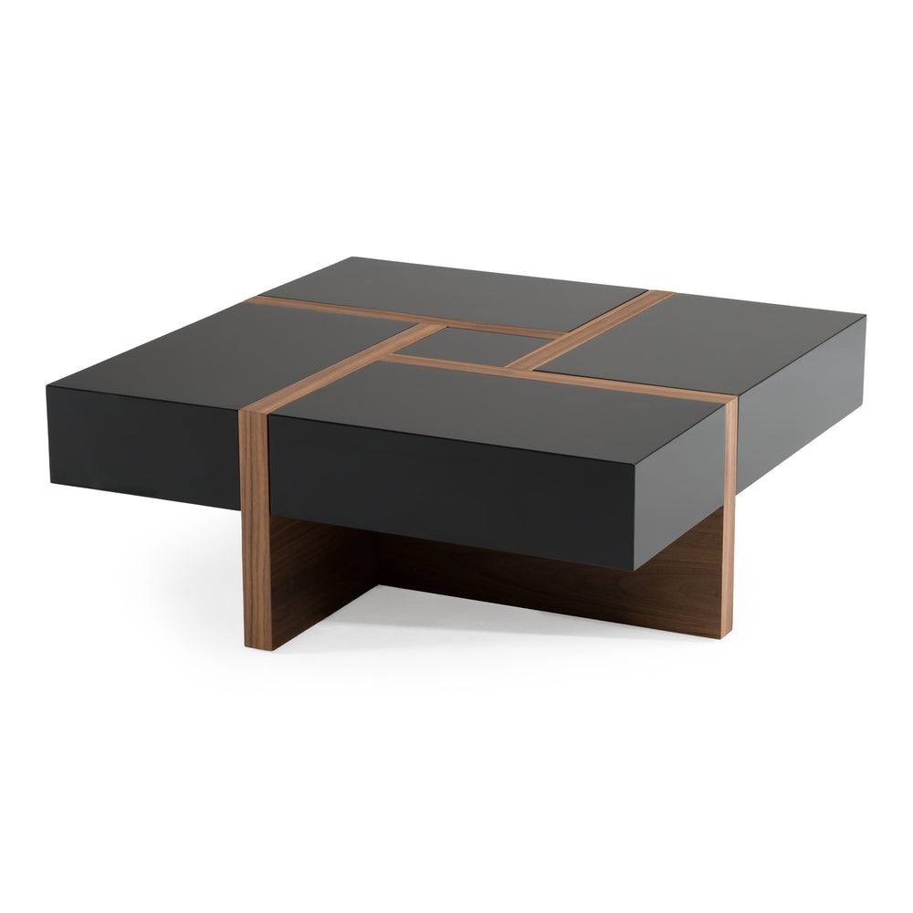 Makai Modern Black & Walnut Coffee Table - View 2