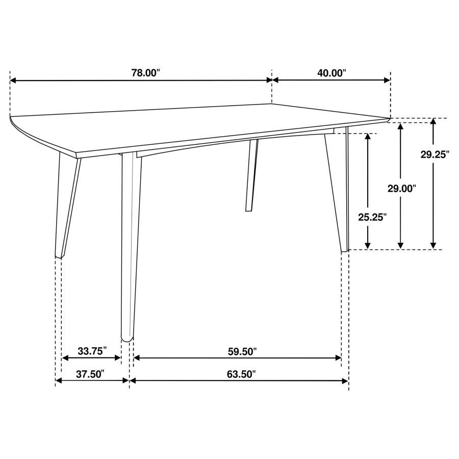 Malone - 5 Piece Rectangular Dining Table Set - Dark Walnut 5 - Piece Dining Room Set modern furniture Contempo Furniture