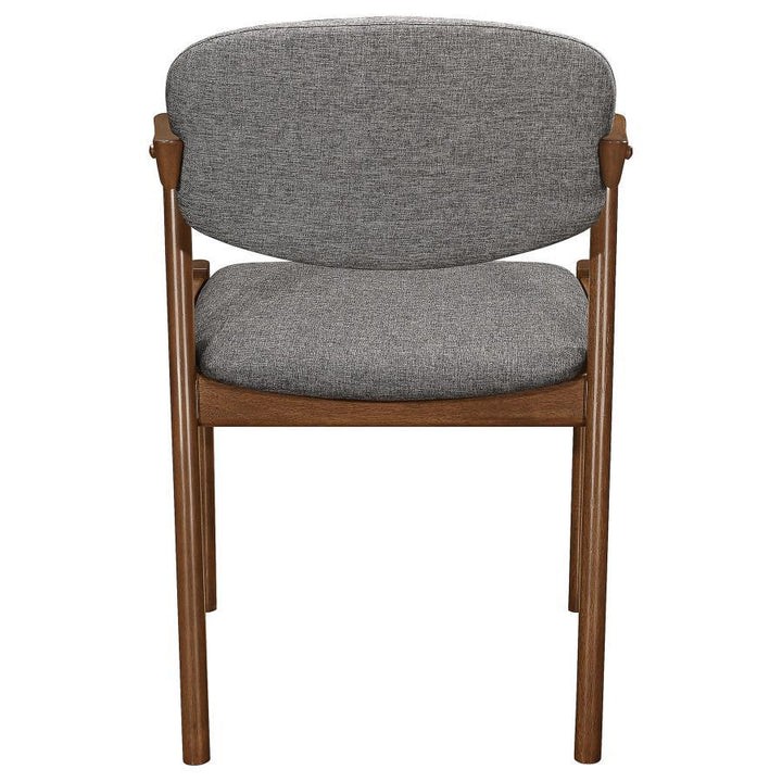 Malone - Padded Wood Dining Arm Chair (Set of 2) - Dark Walnut Chair Set modern furniture Contempo Furniture