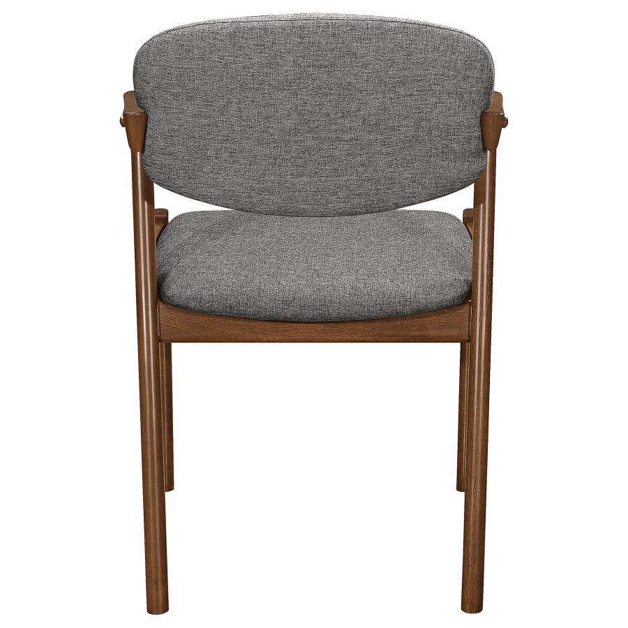 Malone - Padded Wood Dining Arm Chair (Set of 2) - Dark Walnut Chair Set modern furniture Contempo Furniture
