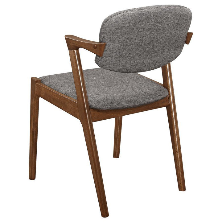 Malone - Padded Wood Dining Arm Chair (Set of 2) - Dark Walnut Chair Set modern furniture Contempo Furniture