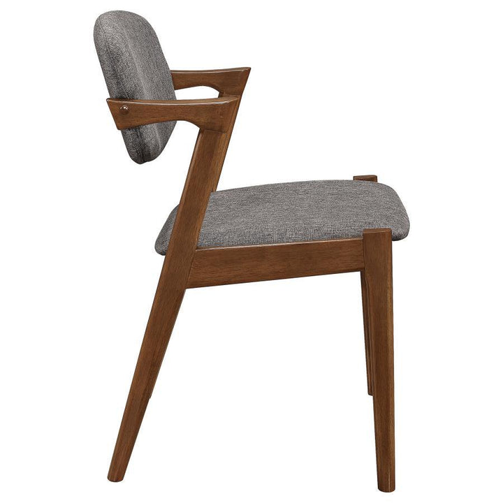 Malone - Padded Wood Dining Arm Chair (Set of 2) - Dark Walnut Chair Set modern furniture Contempo Furniture