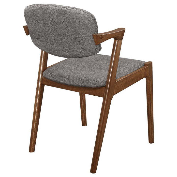 Malone - Padded Wood Dining Arm Chair (Set of 2) - Dark Walnut Chair Set modern furniture Contempo Furniture