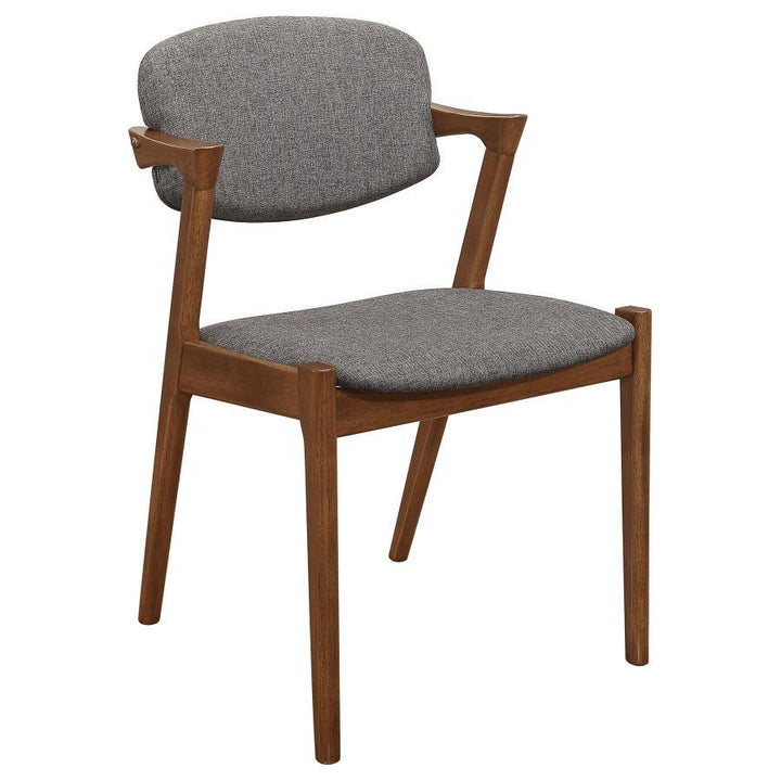 Malone - Padded Wood Dining Arm Chair (Set of 2) - Dark Walnut Chair Set modern furniture Contempo Furniture