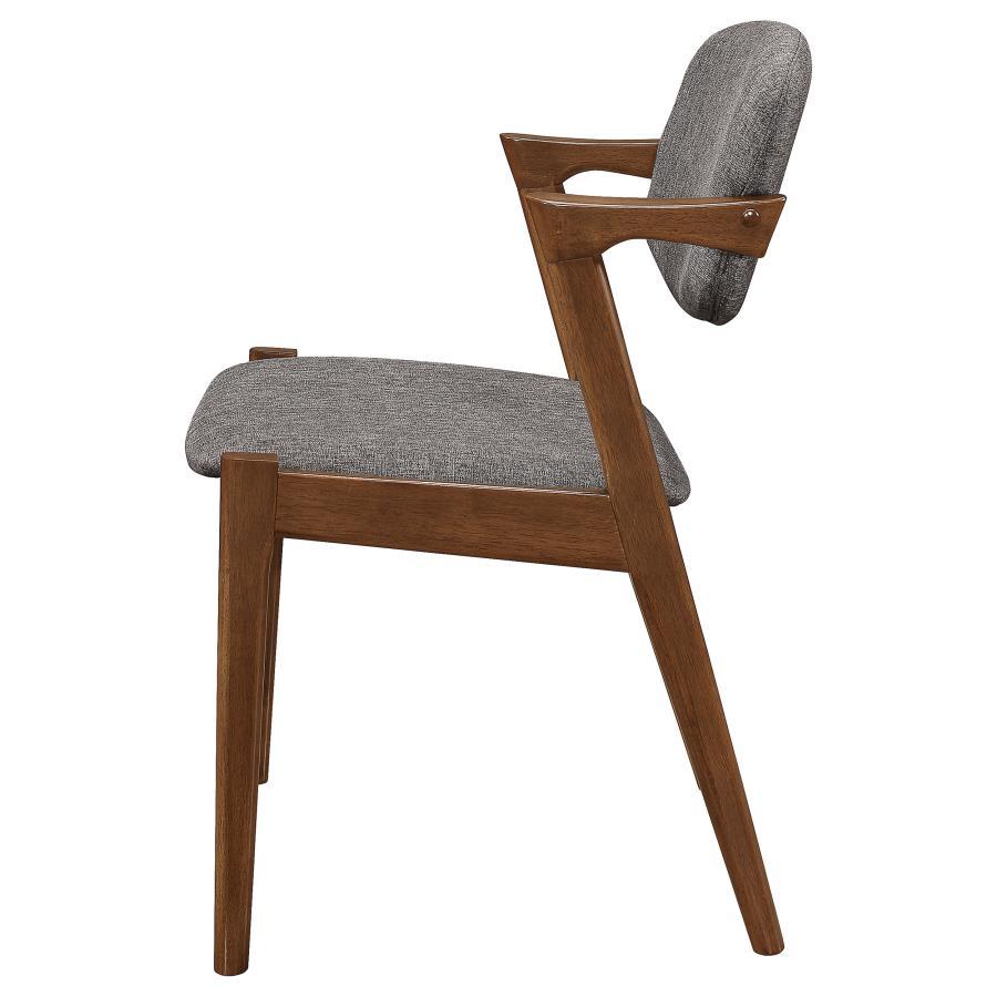 Malone - Padded Wood Dining Arm Chair (Set of 2) - Dark Walnut Chair Set modern furniture Contempo Furniture