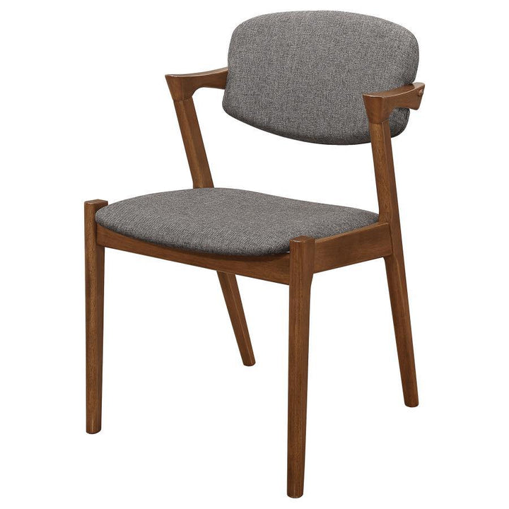 Malone - Padded Wood Dining Arm Chair (Set of 2) - Dark Walnut Chair Set modern furniture Contempo Furniture