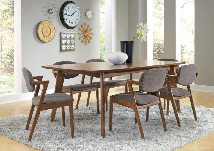 Malone - Rectangular Wood Dining Table - Dark Walnut Dining Table modern furniture Contempo Furniture