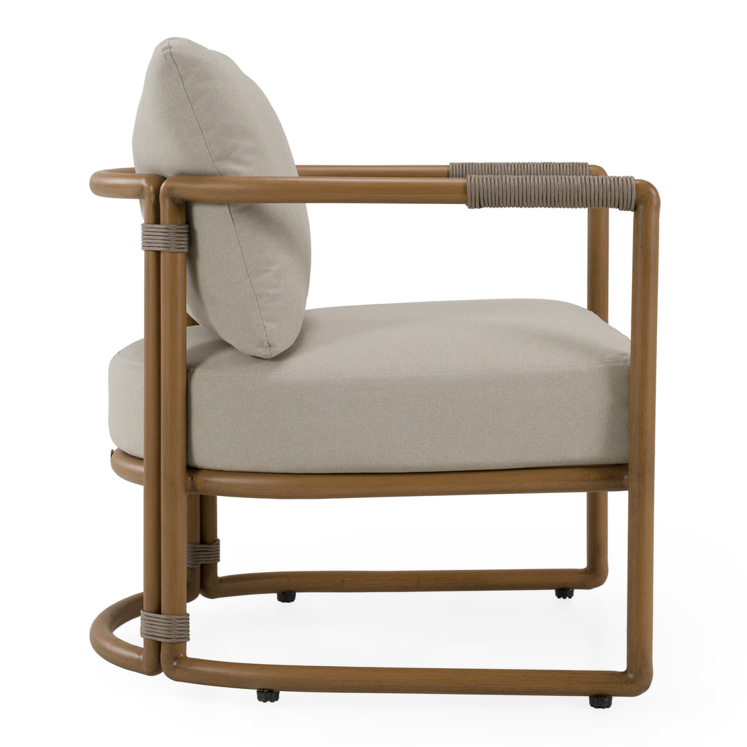 Malta - Outdoor Light Grey + Teak Sofa Set