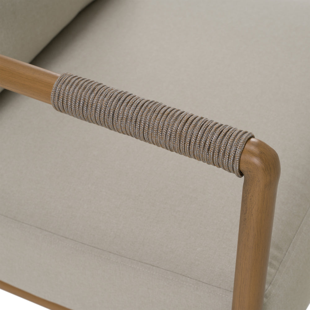 Malta - Outdoor Light Grey + Teak Sofa Set - View 14