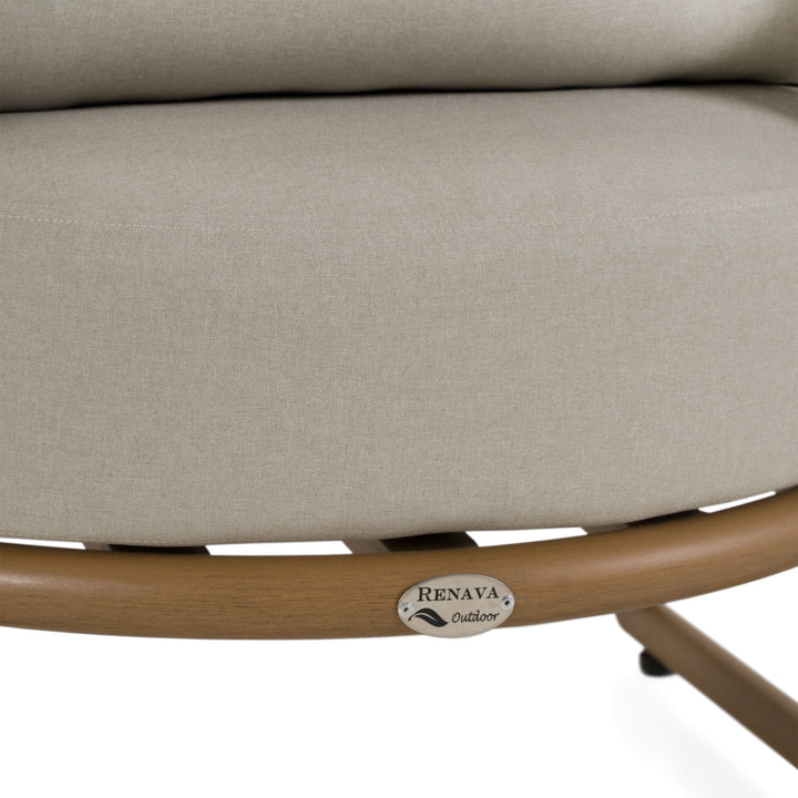 Malta - Outdoor Light Grey + Teak Sofa Set
