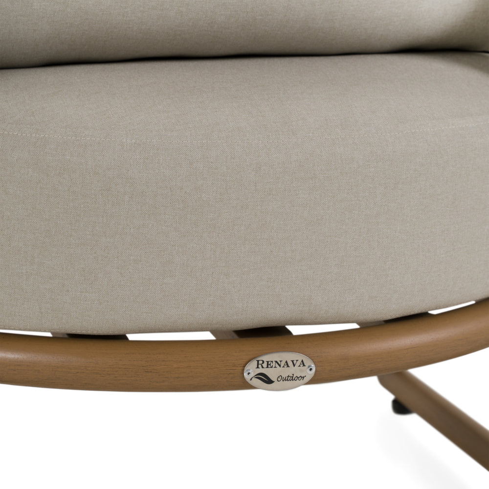Malta - Outdoor Light Grey + Teak Sofa Set - View 15