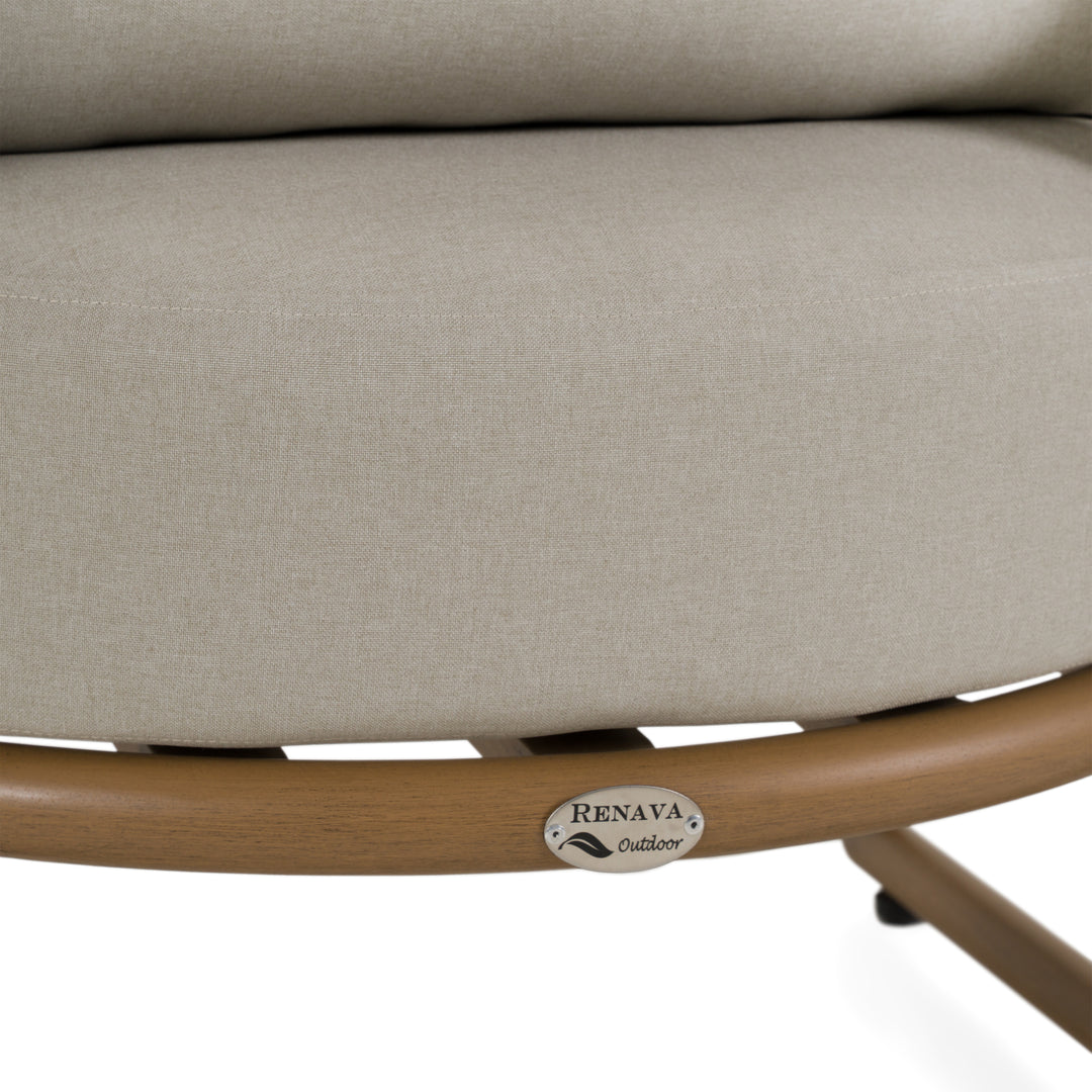 Malta - Outdoor Light Grey + Teak Sofa Set