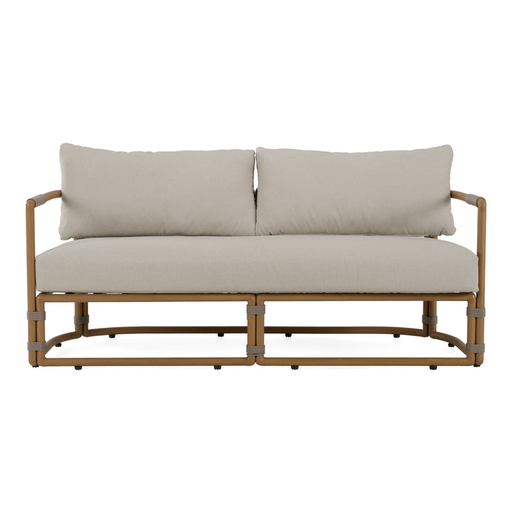 Malta - Outdoor Light Grey + Teak Sofa Set