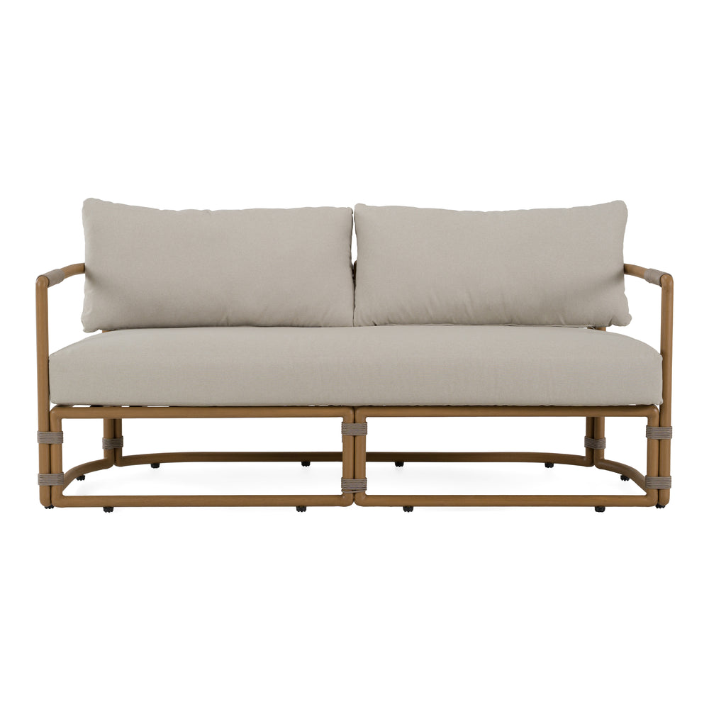 Malta - Outdoor Light Grey + Teak Sofa Set - View 16