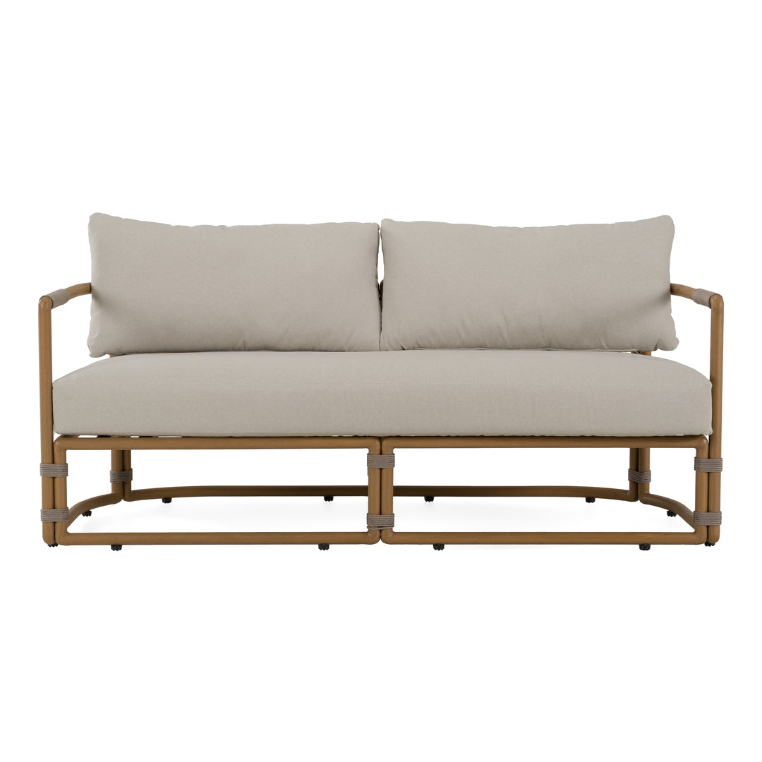 Malta - Outdoor Light Grey + Teak Sofa Set