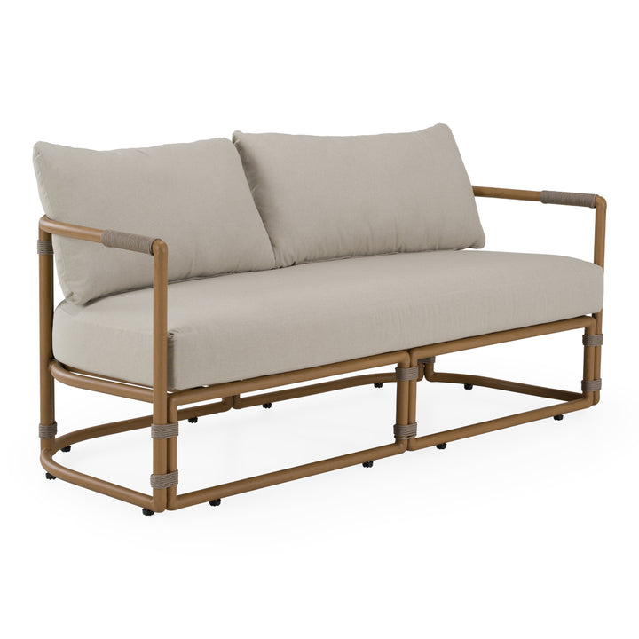 Malta - Outdoor Light Grey + Teak Sofa Set