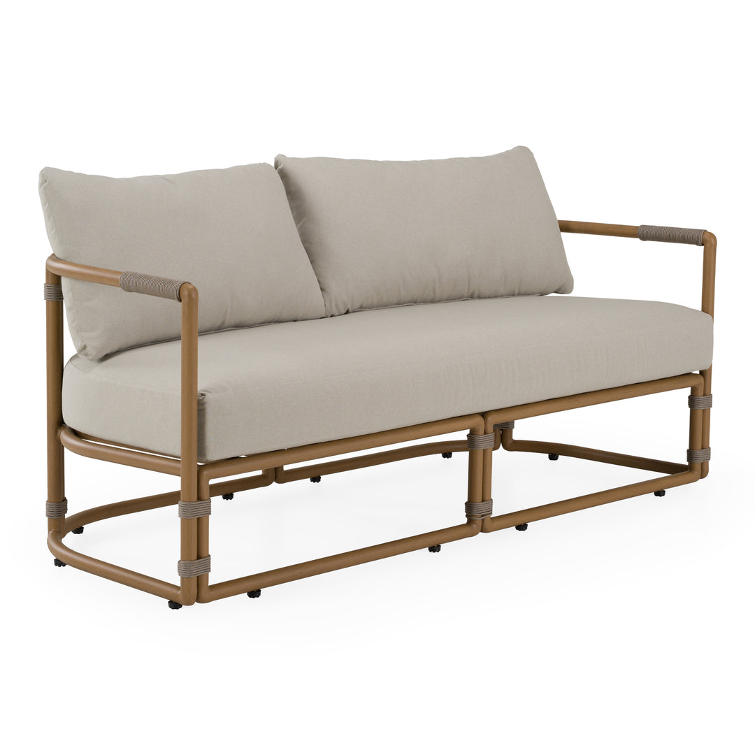 Malta - Outdoor Light Grey + Teak Sofa Set