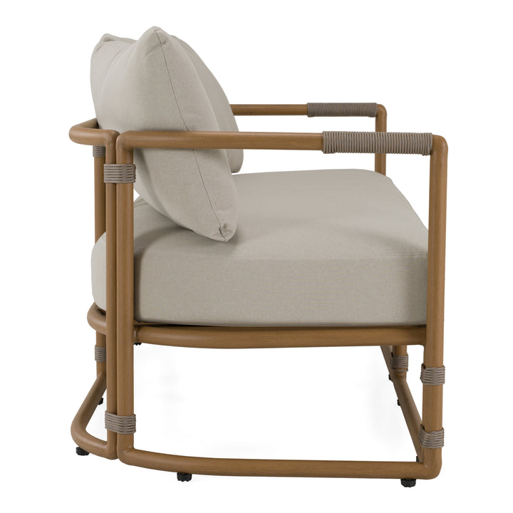 Malta - Outdoor Light Grey + Teak Sofa Set