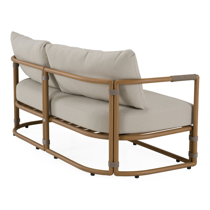 Malta - Outdoor Light Grey + Teak Sofa Set