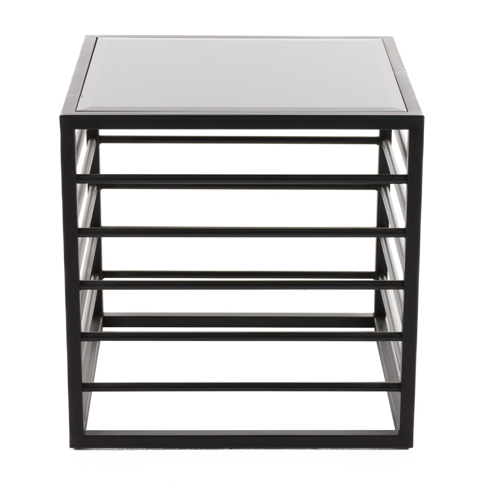Malvo - Modern Black + Glass End Table - View 4