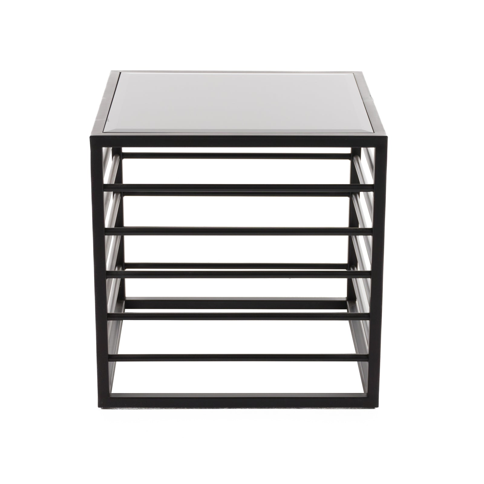 Malvo - Modern Black  Glass End Table