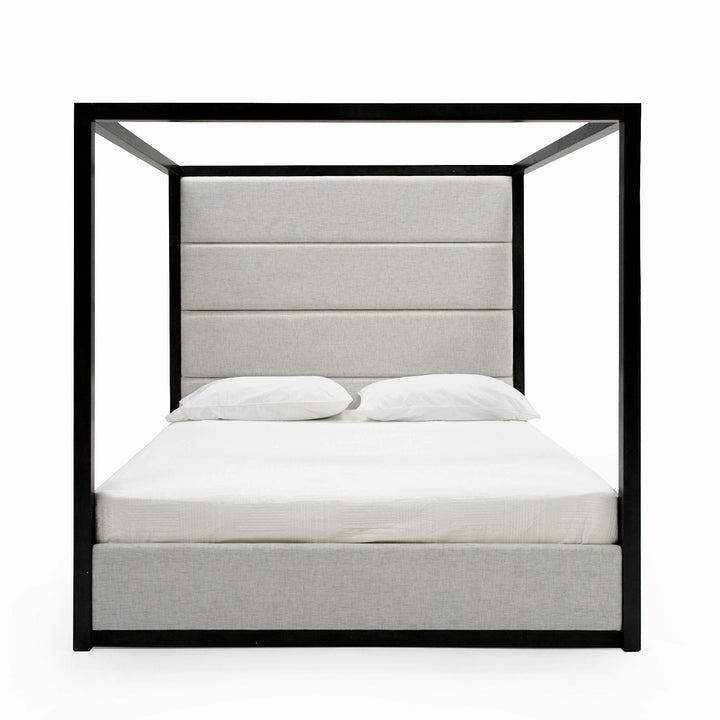Manhattan  Contemporary Canopy Grey Bed queen