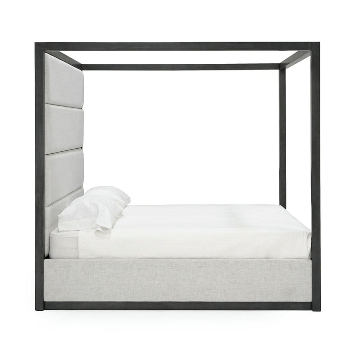 Manhattan- Contemporary Canopy Grey Bedroom Set-queen