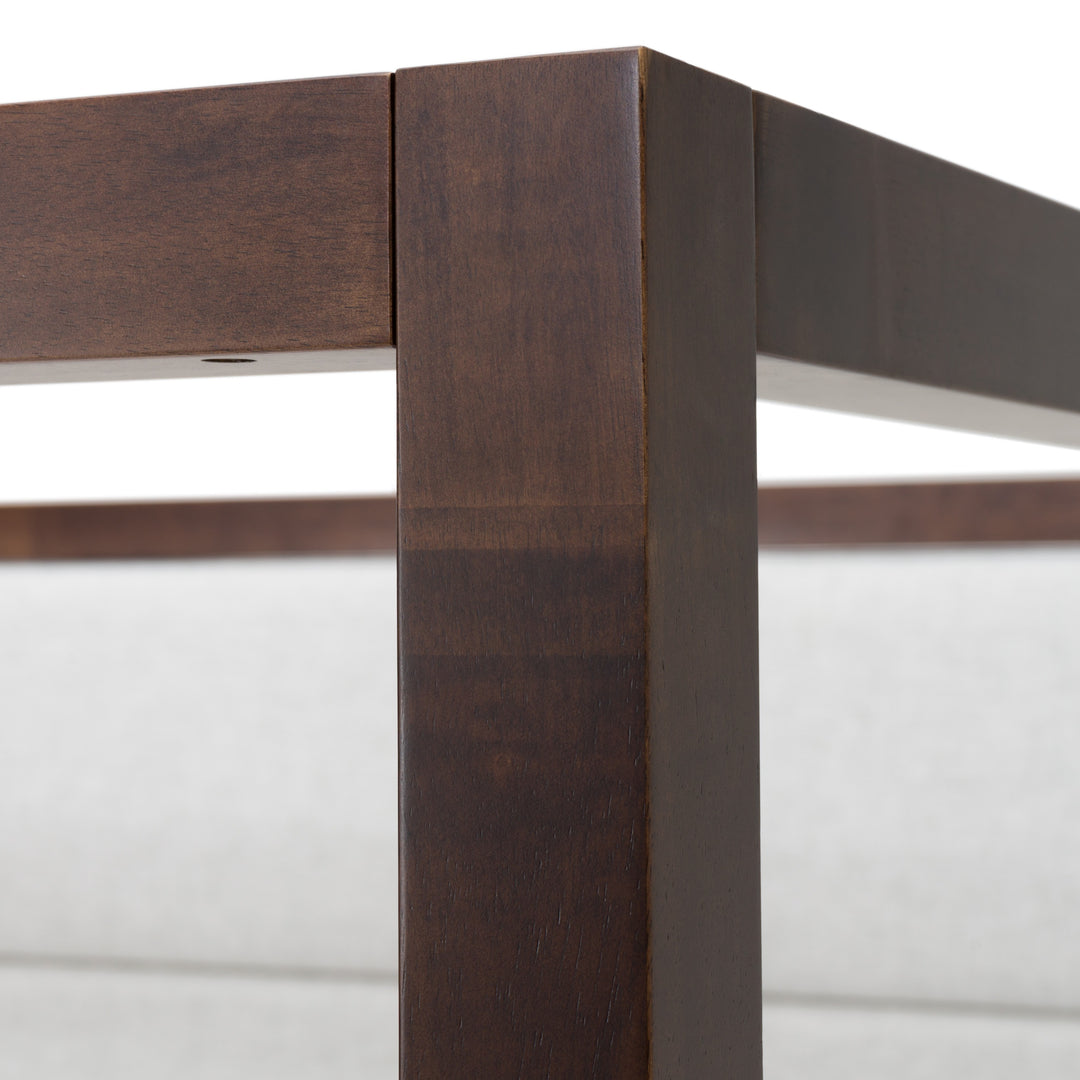 Manhattan  Contemporary Canopy Brown Oak Bed