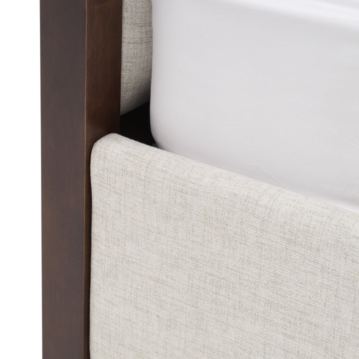 Manhattan  Contemporary Canopy Brown Oak Bed