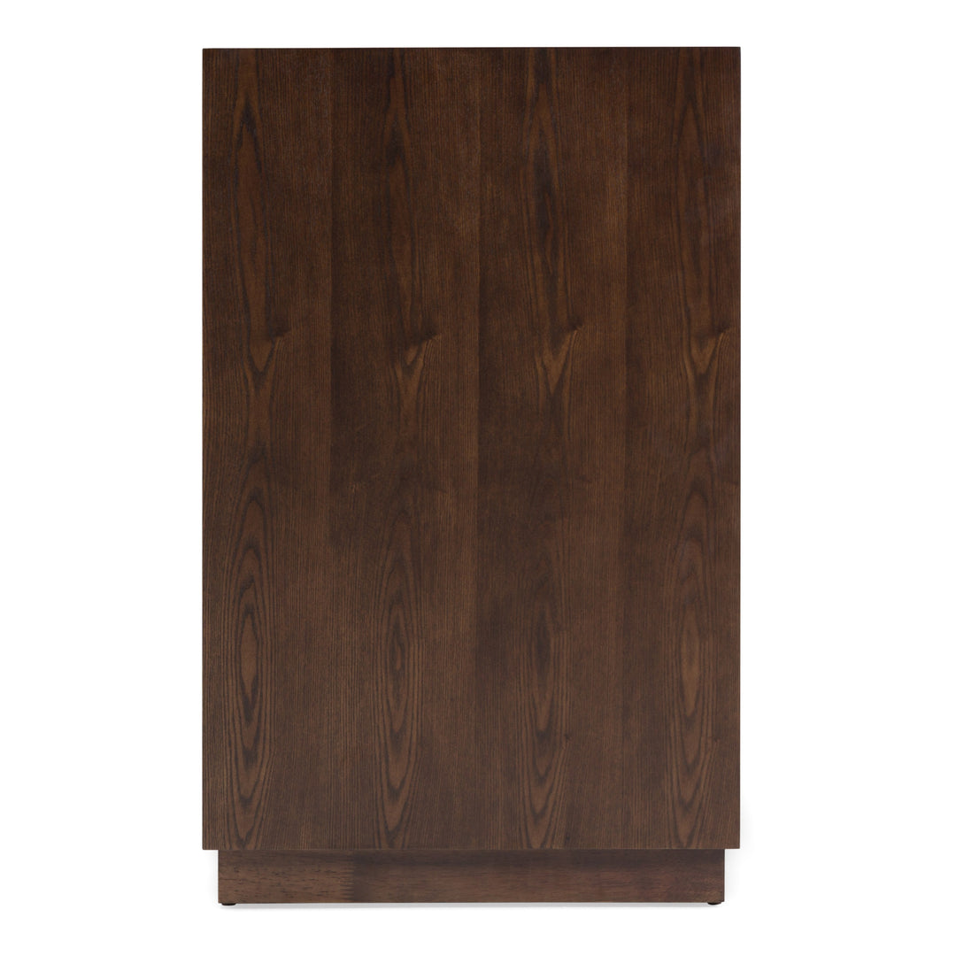 Manhattan  Contemporary Brown Oak and Gold Dresser