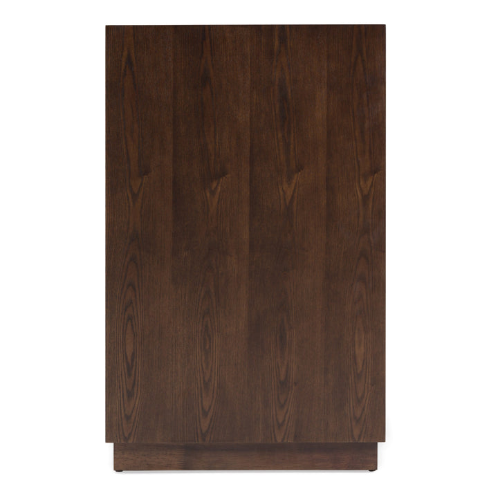 Manhattan  Contemporary Brown Oak and Gold Dresser