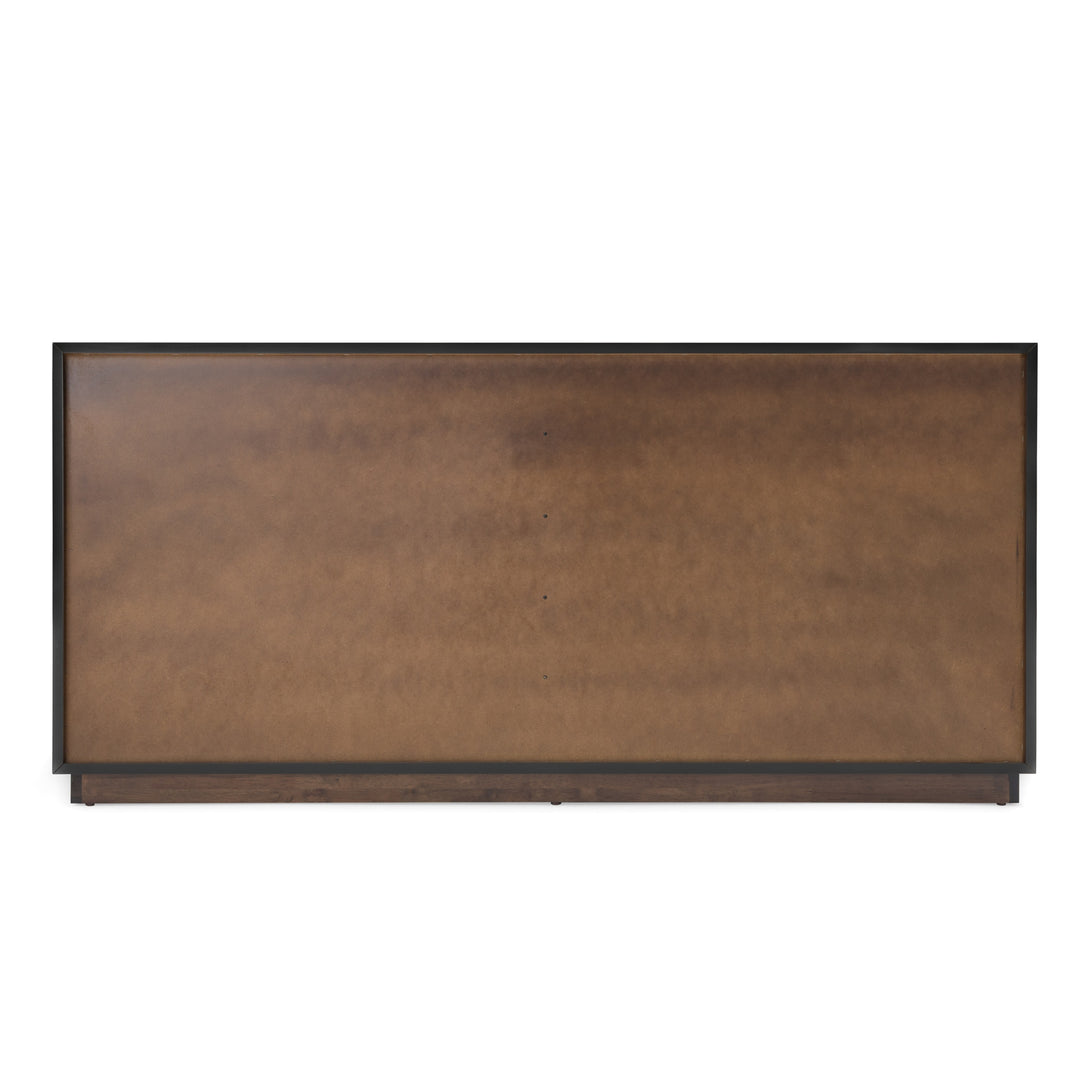 Manhattan  Contemporary Brown Oak and Gold Dresser