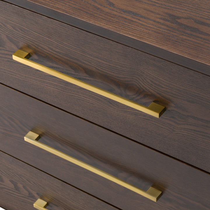 Manhattan - Contemporary Canopy Brown Oak Bedroom Set