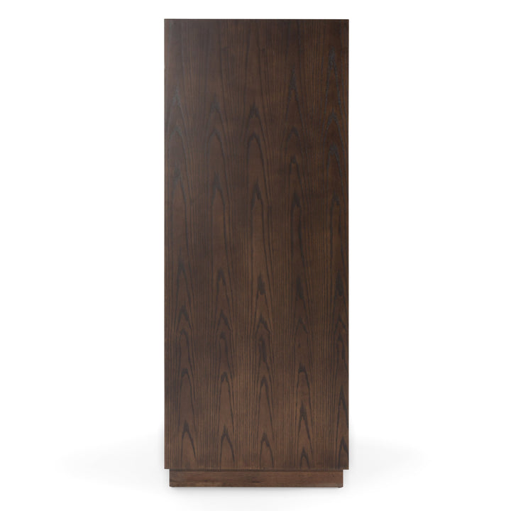 Manhattan - Contemporary Brown Oak and Gold Chest