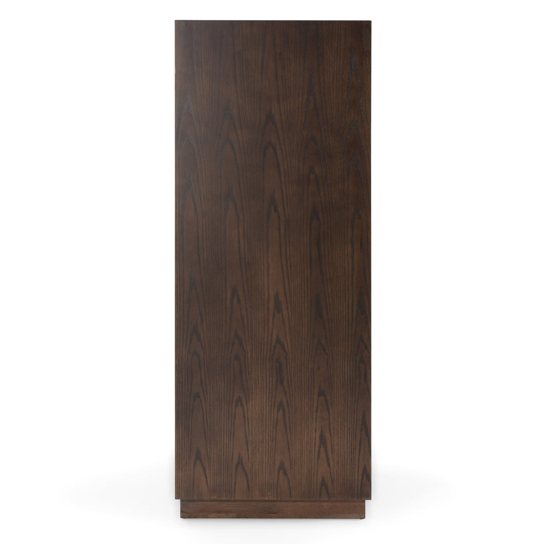Manhattan - Contemporary Brown Oak and Gold Chest