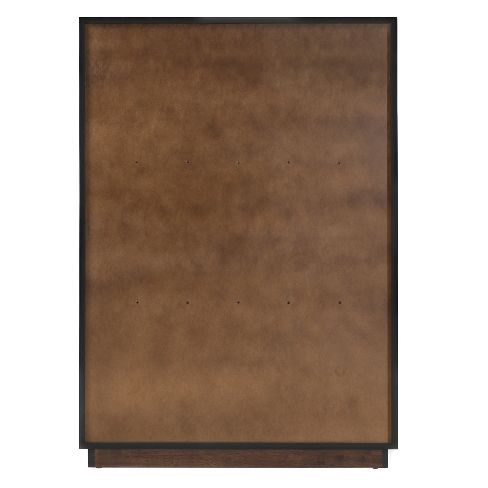 Manhattan - Contemporary Brown Oak and Gold Chest - View 5