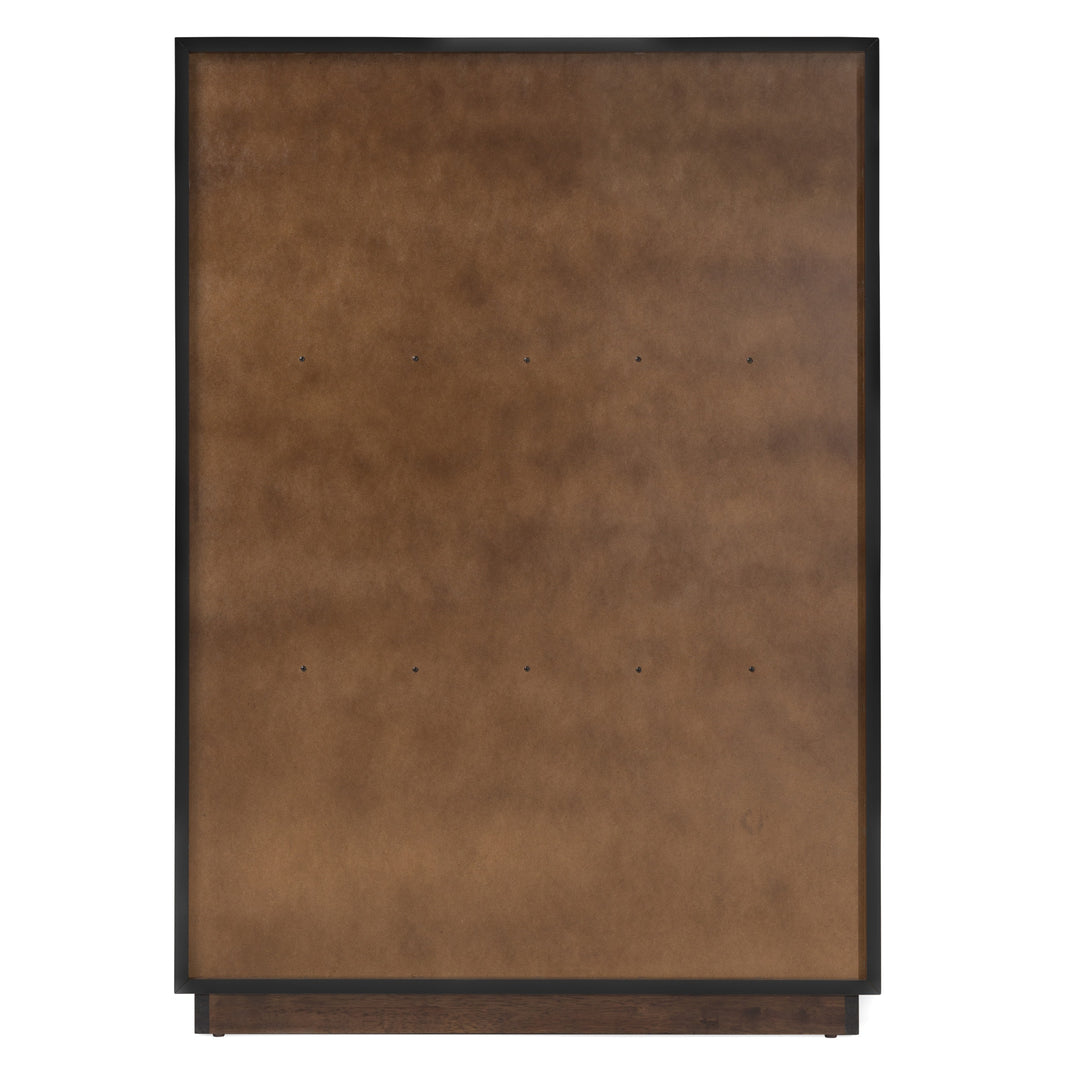 Manhattan - Contemporary Brown Oak and Gold Chest